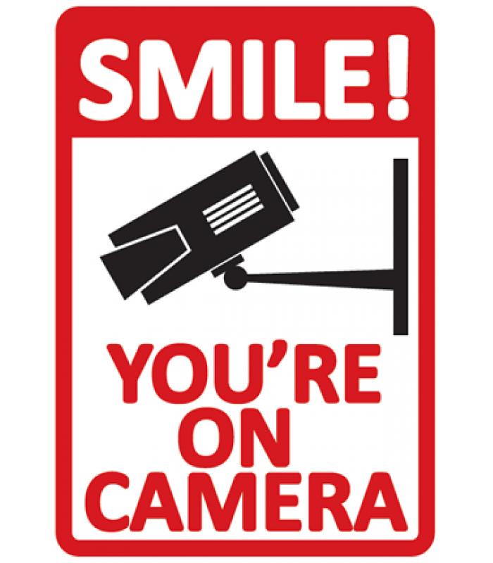 Sticker 'Smile! You're on Camera'
